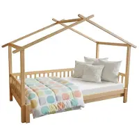 Kondela Montessori Bett mit Ausziehbett Kesio 90x200 cm - natur