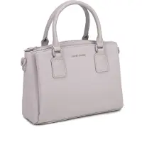 David jones Mini-Tote Bag Doppelte Henkel Reißverschluss Oben Logo-Detail Polyurethan Lilia 26x19x12 cm LILAC