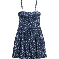 Superdry für Damen. W8011971A Cami Kleid navy (XS), Lässig, Baumwolle, Ärmellos / Hosenträger, Marine