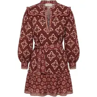 Apricot Minikleid "Minikleid", Damen, Gr. S (36), N-Gr, rot (burgandy), gewebt, Obermaterial: 100% Baumwolle CO., bedruckt, Gerade, Kleider Minikleid, mit Druck