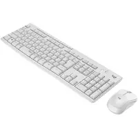 Logitech MK295 Silent, Volle Größe (100%), Kabelgebunden, RF Wireless, QWERTY, Weiß, Maus enthalten
