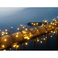 Sirius Home Easy-Line LED Lichterkette Cluster 180 LED warmweiß außen 3,6 m grün