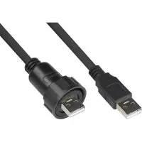 Alcasa IC04-U201, 1 m, USB A, USB A, USB 2.0, Schwarz