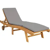 vidaXL Sonnenliege Polyester Braun und Hellgrau