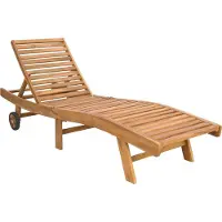 vidaXL Sonnenliege Massivholz Teak Braun