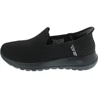 SKECHERS Slip-Ins GO WALK JOY Damen Slipper VELA Schwarz Textil Synthetik sportlich waschbar Größe:40