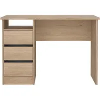 Ebuy24 FunctionPlus Schreibtisch 3 Schubladen Nussbaum Nachbildung.