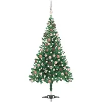 The Living Store Künstlicher Weihnachtsbaum Beleuchtung Kugeln 120cm 230 Zweige