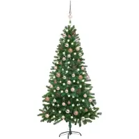 Syfax Künstlicher Weihnachtsbaum mit Beleuchtung & Kugeln 180 cm Grün