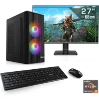 CSL PC-Komplettsystem "Spectrum V25263", Energieeffizienz: E, schwarz, Microsoft Windows 11 Home (64 Bit), 16 GB RAM 1.000 GB SSD, Computer_Komplettsysteme, PC-Komplettsystem