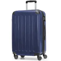 Hauptstadtkoffer - Alex - Hartschalen-Koffer mit Erweiterung Reisekoffer Hardcase Check-In Luggage 15-20 kg, expandable Trolley glossy 65 cm, 74 L,Dunkelblau