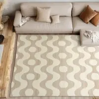 Schöner Wohnen Teppich "Milena", natur, B:120cm H:20mm L:170cm, Kunstfaser, Wolle, SCHÖNER WOHNEN-KOLLEKTION, Teppiche, Teppich, Linien, Punkte, Modern, Hoch Tief Struktur, weich, Wohnzimmer