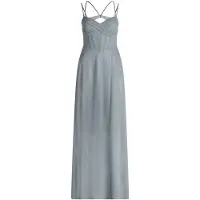 Vera Mont Abendkleid im Glitzer-Look in Weiß/Grau | Gr.: 44