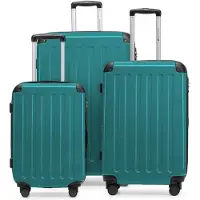 Hauptstadtkoffer - Alex - Koffer-Set 3-teilig, Rollkoffer Trolleys 4 Rollen mit Erweiterung, Handgepäck und Check-In Gepäck für jede Reiseart, TSA,Türkis