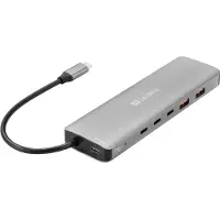 Sandberg 136-79, Kabelgebunden, USB 3.2 Gen 2 (3.1 Gen 2) Type-C, 100 W, Grau, 10 Gbit/s, 4K Ultra HD