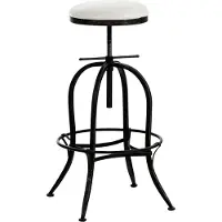 CLP Barhocker RADONG mit hochwertiger Polsterung und Kunstlederbezug | Höhenverstellbarer Sitzhocker im Industrial-Look | Hocker Metallgestell, Farbe: bronze