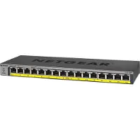 Netgear GS116LP, Unmanaged, Gigabit Ethernet (10/100/1000), Power over Ethernet (PoE), Rack-Einbau