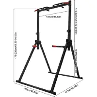 StarTech.com Klimmzugstation Heimtraining - Verstellbare Pull Up & Dip Station - Höhe 1,75–2,3 m - Bis 200 kg belastbar - Kohlenstahl, PVC-Gummi - Schwarz