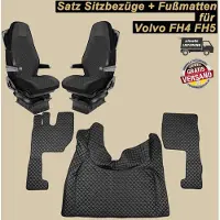 PRO-GROUP LKW Fußmatten und Sitzbezüge für Volvo FH4/FH5 SCHWARZ Kunstleder