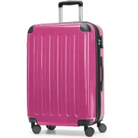 Hauptstadtkoffer - Alex - Hartschalen-Koffer mit Erweiterung Reisekoffer Hardcase Check-In Luggage 15-20 kg, expandable Trolley glossy 65 cm, 74 L,Magenta