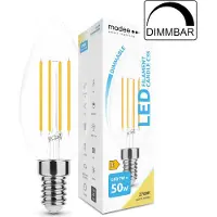 V-TAC 7W Dimmbare E14 LED Leuchtmittel | Kerze | Klarglas| C35 | dimmbar | Klein gewinde | 680 Lumen Neutralweiß