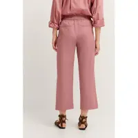 Bugatti Stoffhose , Damen, Gr. 38, Normalgrößen, rosa (730, rose), 100% Baumwolle, unifarben, normal, Hosen Stoffhose, mit flexiblem Bund