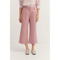 Bugatti Stoffhose , Damen, Gr. 36, Normalgrößen, rosa (720, rose), 80% Baumwolle, 20% Leinen, unifarben, normal, Hosen Stoffhose, mit Kordelzug