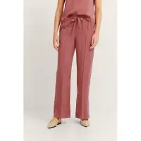 Bugatti Stoffhose , Damen, Gr. 36, Normalgrößen, rosa (680, rost), 100% Modal, unifarben, normal, Hosen Stoffhose, mit Bügelfalte