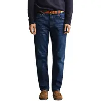Gant 5-Pocket-Jeans , Herren, Gr. 32, Länge 34, blau (mid blau worn in), Denim/Jeans, Obermaterial: 97% Baumwolle, 2% Polyester, 1% Elasthan, regular fit lang, Jeans 5-Pocket-Jeans