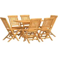 Syfax 7-tlg. Garten-Essgruppe Massivholz Teak