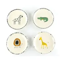 Creatable , 24704, Safari Bunt, Tellerset 4-tlg, Steinzeug