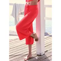 Elbsand Loungehose , Damen, Gr. 36/38, N-Gr, rot, Feinstrick, Obermaterial: 55% Baumwolle, 45% Nylon, unifarben, Hosen Loungehose, aus weichem Feinstrick, Topseller
