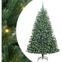 vidaXL Künstlicher klappbarer Weihnachtsbaum Grün 210 cm