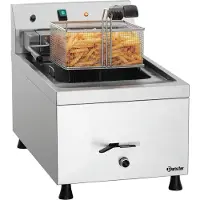 Bartscher Fritteuse 12L-10, Fritteuse mit 12-Liter Becken ür den Einsatz in der professionellen Großküche, 1 Stück