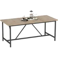 Youjia Esstisch für 6-8 Personen Moderner Rechteckiger Küchentisch mit Holzoptik, 180 x 80 x 75,5 cm, Natur