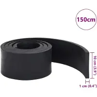 vidaXL Gummileiste für Schneepflug Schwarz 150x10x1 cm