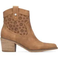 Refresh für Damen. 17515001-CAMEL Stiefelette 175150 braun (38), 3 bis 5 cm, Reißverschluss, Lässig