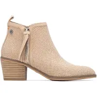 Refresh für Damen. 17515105-BEIGE Stiefelette 175151 beige (37), 3 bis 5 cm, Reißverschluss, Lässig