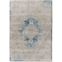 Kayoom Teppich "Milan 225", blau, B:160cm H:5mm L:230cm, Polypropylen, Teppiche, Teppich, ca. 436.800 Points/qm, Kurzflorteppich, weiche Haptik, hochwertig