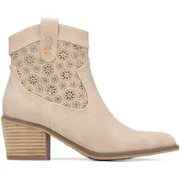 Refresh für Damen. 17515002-BEIGE Stiefelette 175150 beige (38), Braun, 3 bis 5 cm, Reißverschluss, Lässig
