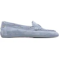 Carmela für Damen. 16314304-JEANS Mokassins 163143 blau (36), Wohnung, Spaltleder, Keine, Lässig