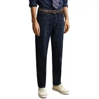 Gant für Herren. 1000011 Jeans Regular Fit Dunkelblau (40/32), Lässig, Baumwolle, Denim