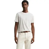 Gant für Herren. 2003436 T-Shirt aus Pima-Baumwolle Gebrochenes Weiß (M), Lässig, Kurzarm