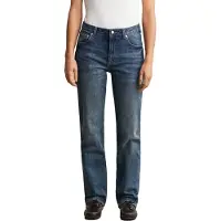 Gant für Damen. 4100304 Elastische Jeans mit geradem Bein in Blau (25/34), Lässig, Baumwolle, Denim