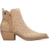 Refresh für Damen. 17504101-BEIGE Stiefelette 175041 beige (36), Braun, 3 bis 5 cm, Reißverschluss, Lässig