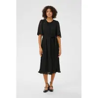 Kaffe Midikleid "Damen Kleid KAdemi", Damen, Gr. 36, N-Gr, schwarz (schwarz deep), Obermaterial: 100% Polyester PES., Kleider Midikleid