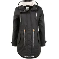 Oxmo Regenjacke "Regenjacke OXJolinas", Damen, Gr. L, schwarz, Obermaterial: 100% Polyurethan PU., Mäntel Regenjacke
