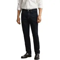 Gant für Herren. 1000020 Jeans Slim Fit Dunkelblau Gewaschen (36/32), Lässig, Baumwolle, Denim, Marine