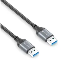 Sonero USB-A auf USB-A Datenkabel, Verbindungskabel, Kabel Typ A, 3.0, 5GB/s, space grey/schwarz, 1,00m