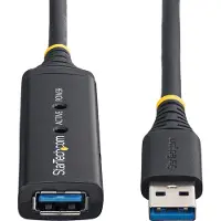 StarTech.com .com 10 m aktives USB 3.0 (5Gbps) Verlängerungskabel - Stecker/Buchse, 10 m, USB A, USB A, USB 3.2 Gen 1 (3.1 Gen 1), 5 Gbit/s, Schwarz